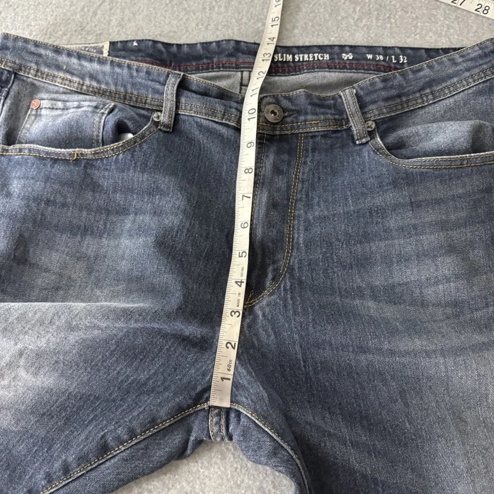 MBX Slim Stretch Blue Denim‎ Jeans Men's 38x32 (actual 40x30) Dark Wash